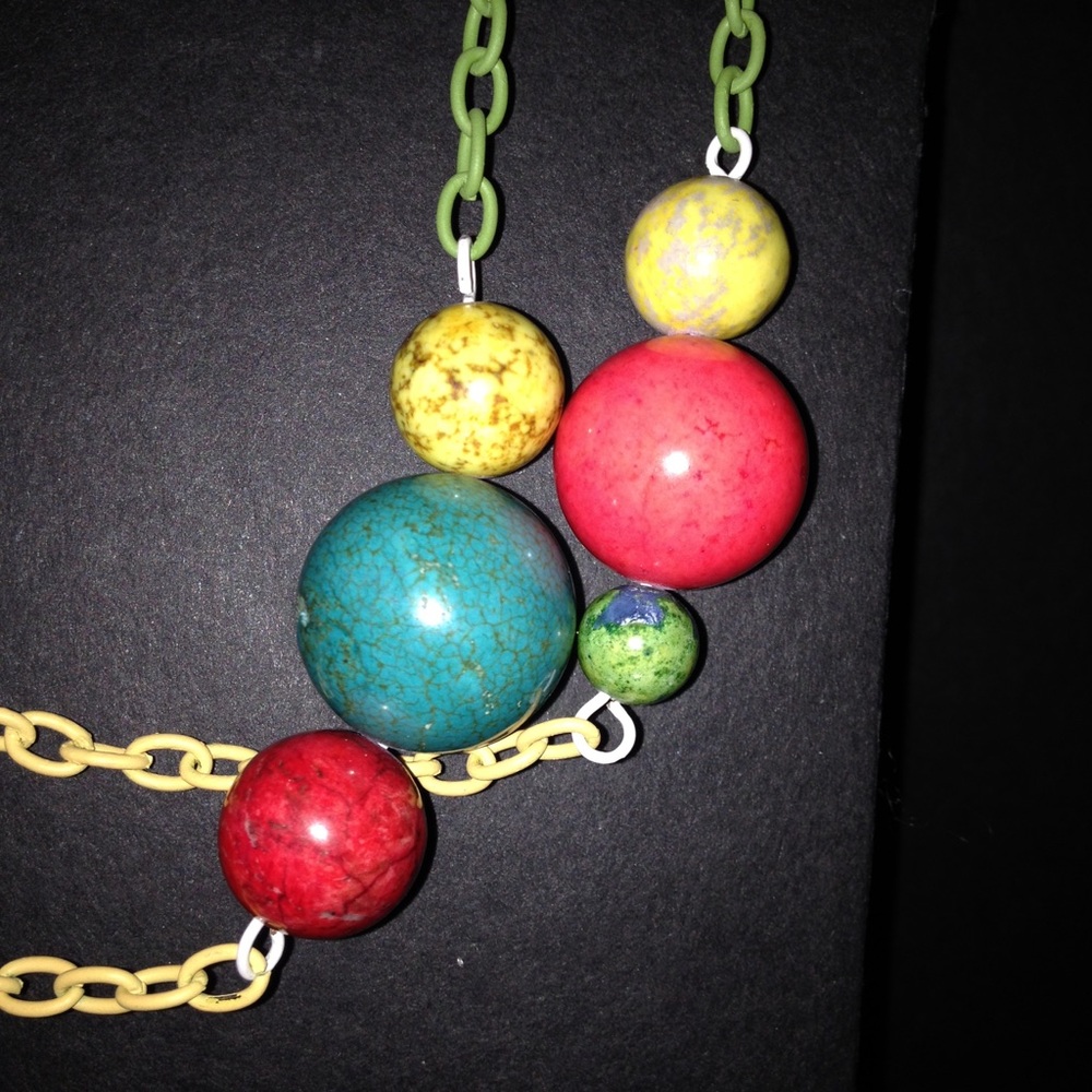 COPY - Howelite, enamel necklace